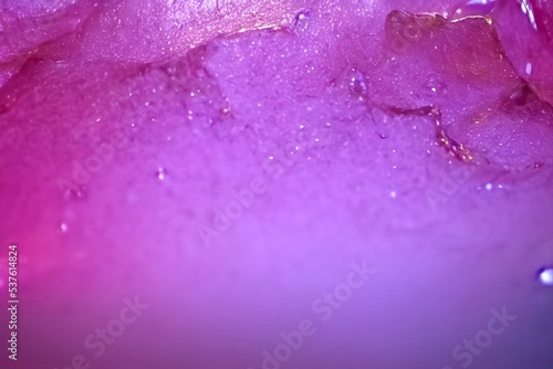 pink abstract fashion background with water drops or clear diamonds. cosmetics product presentation. 3d rendering illustration.