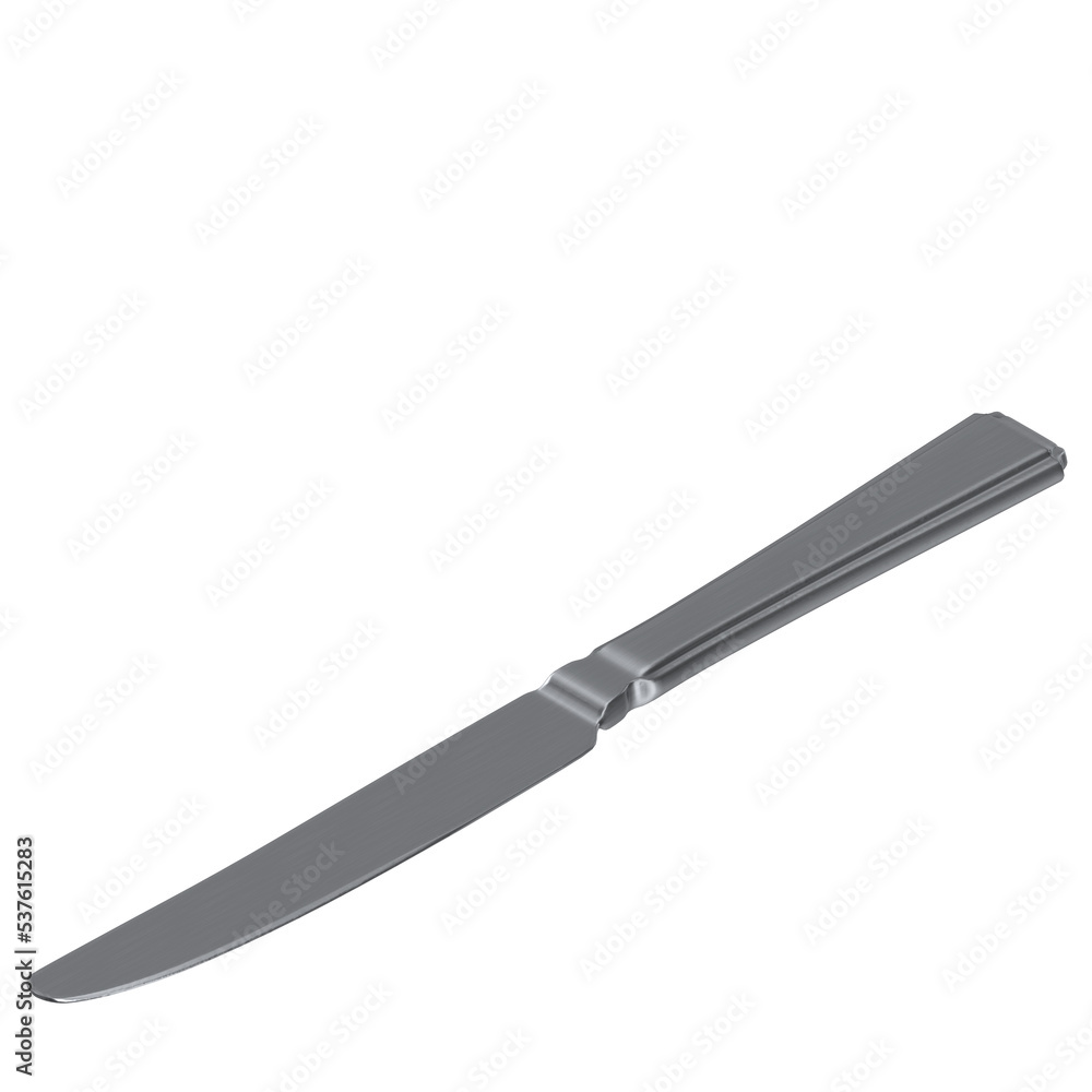 3d rendering illustration of a dessert kitchen knife 3d rendering illustration of a dessert kitchen knife