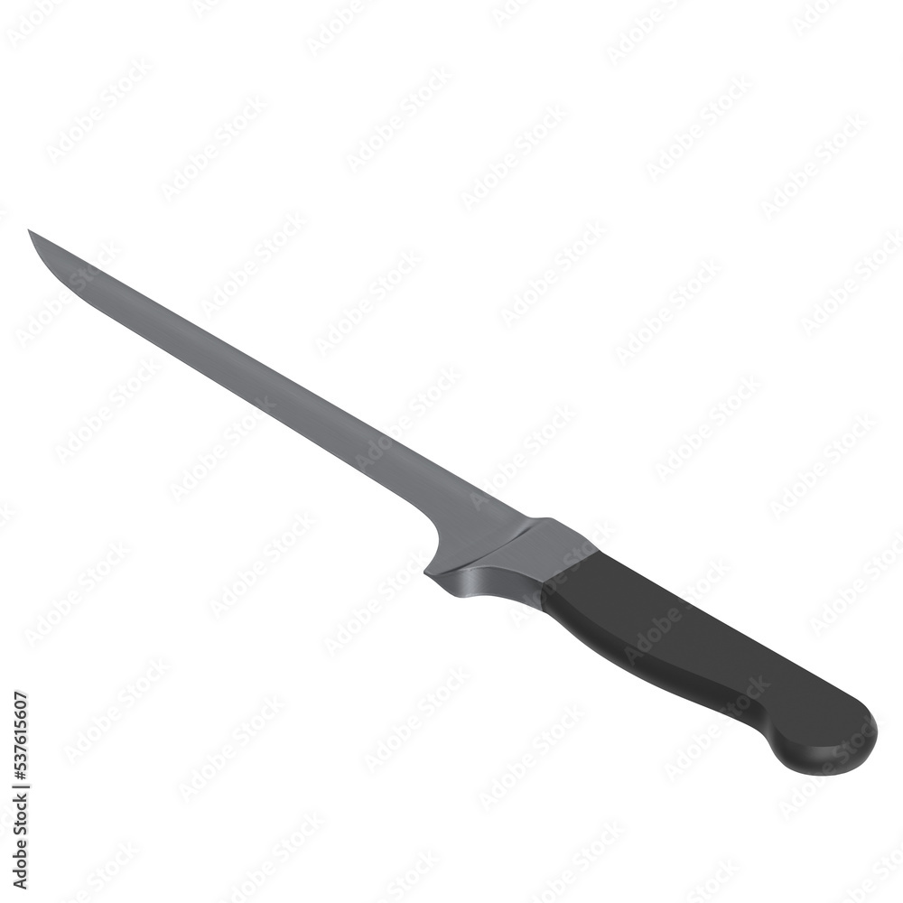 Fototapeta premium 3d rendering illustration of a fillet kitchen knife