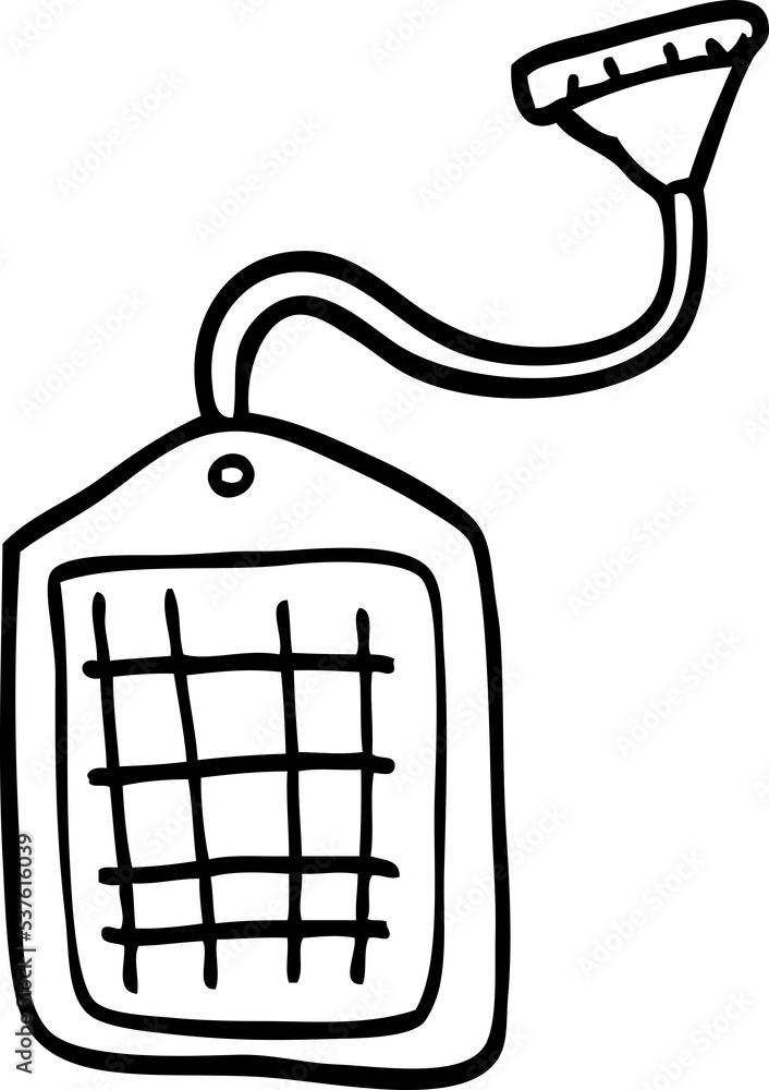 line drawing cartoon drawstring tea bag line drawing cartoon drawstring tea bag