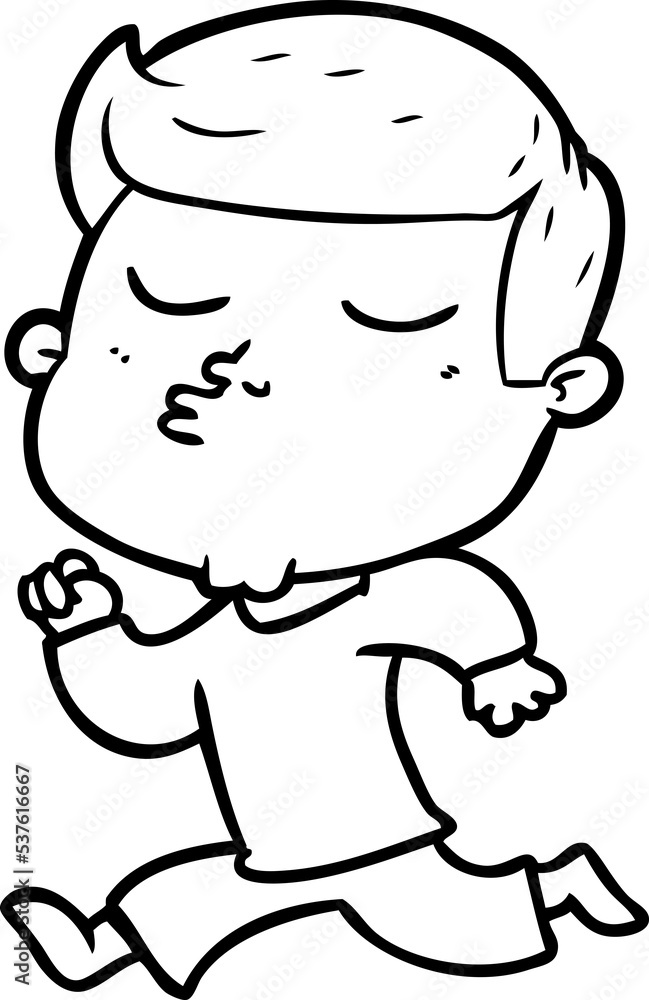 Fototapeta premium cartoon model guy pouting