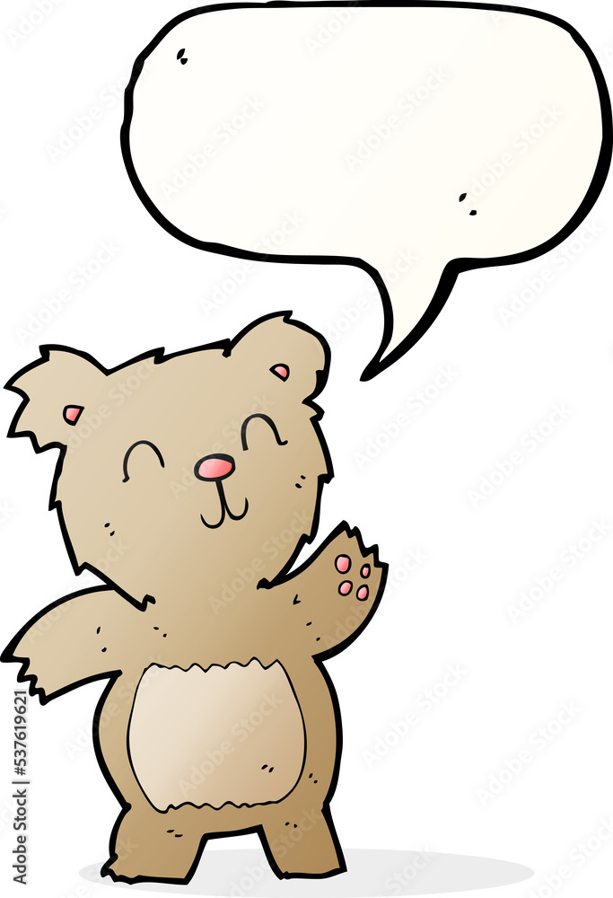 cartoon teddy bear with speech bubble cartoon teddy bear with speech bubble