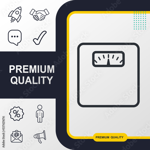 Weigh icon graphic element. Modern design.