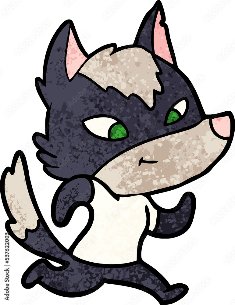 friendly cartoon wolf friendly cartoon wolf