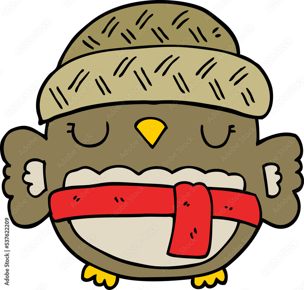 cute cartoon owl in hat cute cartoon owl in hat