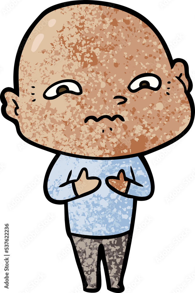 cartoon nervous man cartoon nervous man