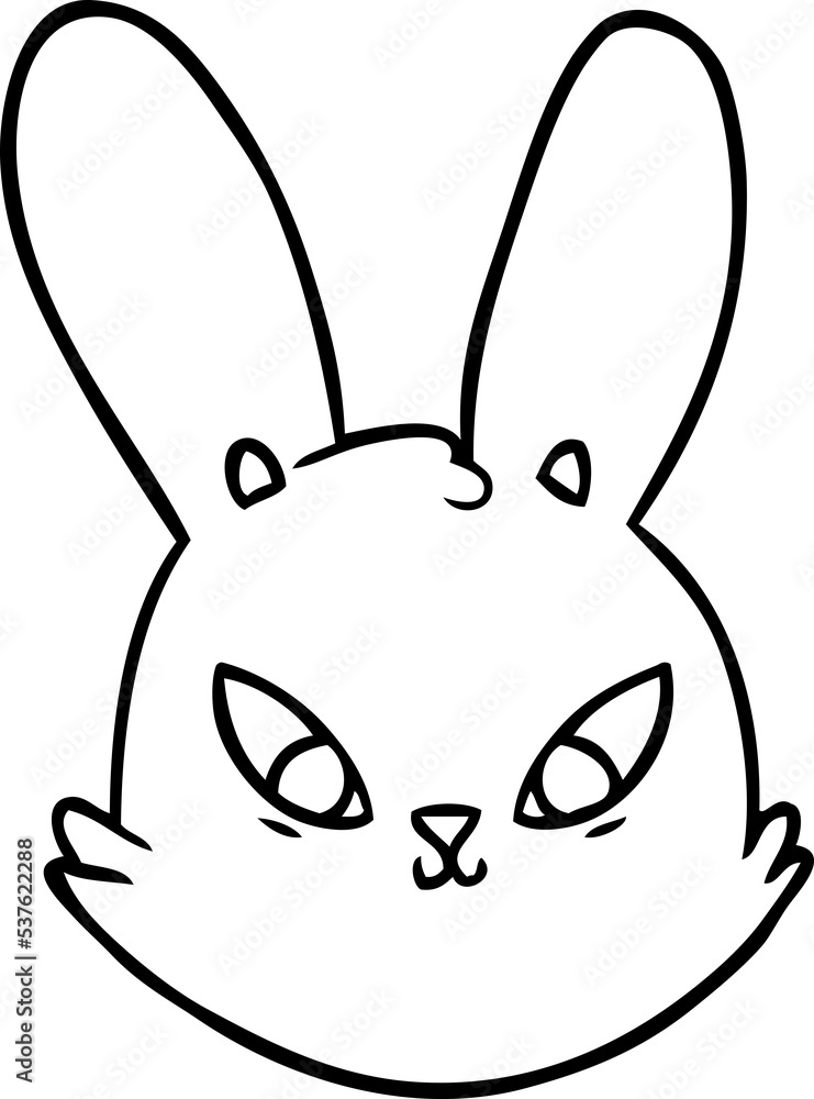 Fototapeta premium cartoon bunny face