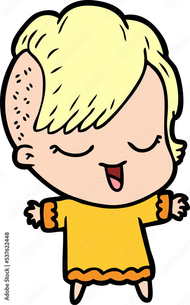 happy cartoon girl happy cartoon girl