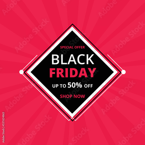 Modern colorful black Friday banner template 01