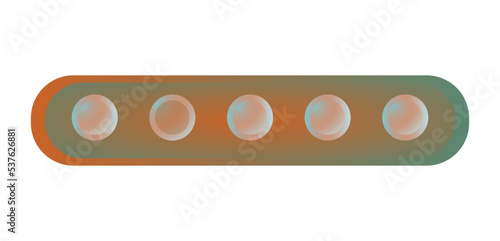 Plates with buttons in trendy style. Multicolor background. For sites, applications, internet projects.
