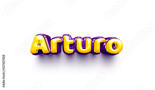 Fotografia names of boys English helium balloon shiny celebration sticker 3d inflated Artur