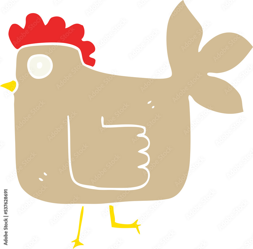 flat color style cartoon chicken flat color style cartoon chicken