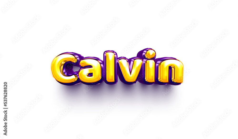 names of boys English helium balloon shiny celebration sticker 3d inflated  Calvin