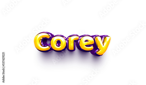 names of boys English helium balloon shiny celebration sticker 3d inflated Corey photo