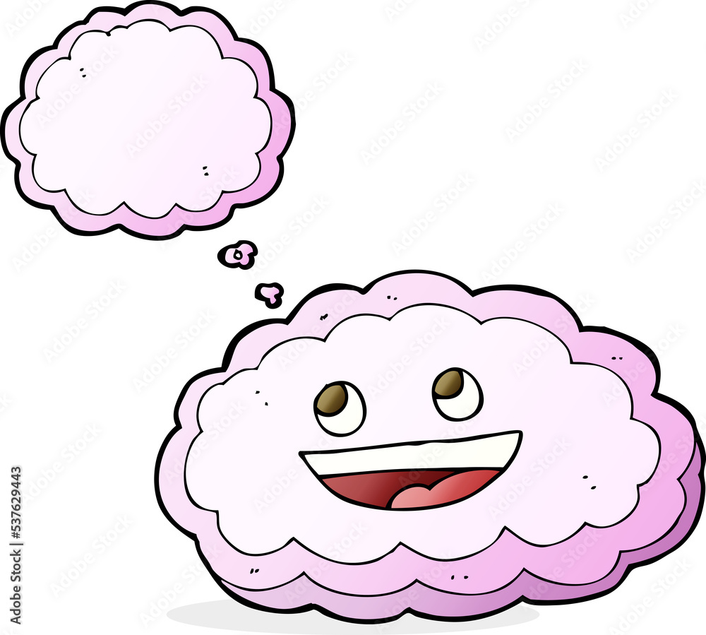 cartoon decorative cloud with thought bubble cartoon decorative cloud with thought bubble