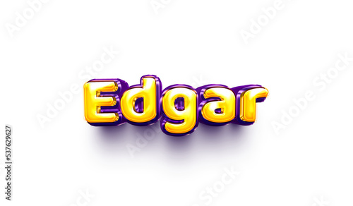 Foto names of boys English helium balloon shiny celebration sticker 3d inflated Edgar