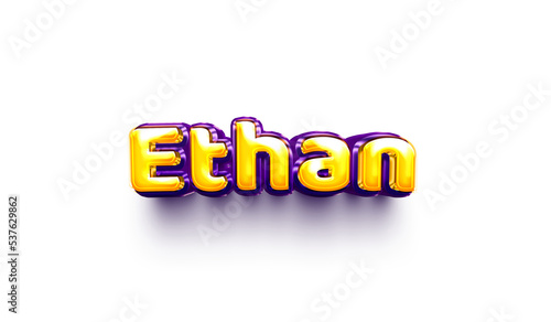 names of boys English helium balloon shiny celebration sticker 3d inflated Ethan photo