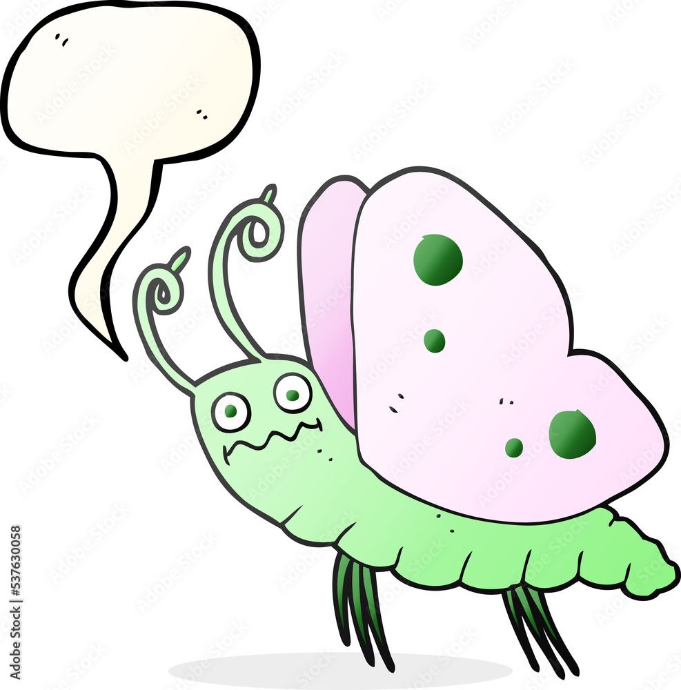 freehand drawn speech bubble cartoon funny butterfly freehand drawn speech bubble cartoon funny butterfly