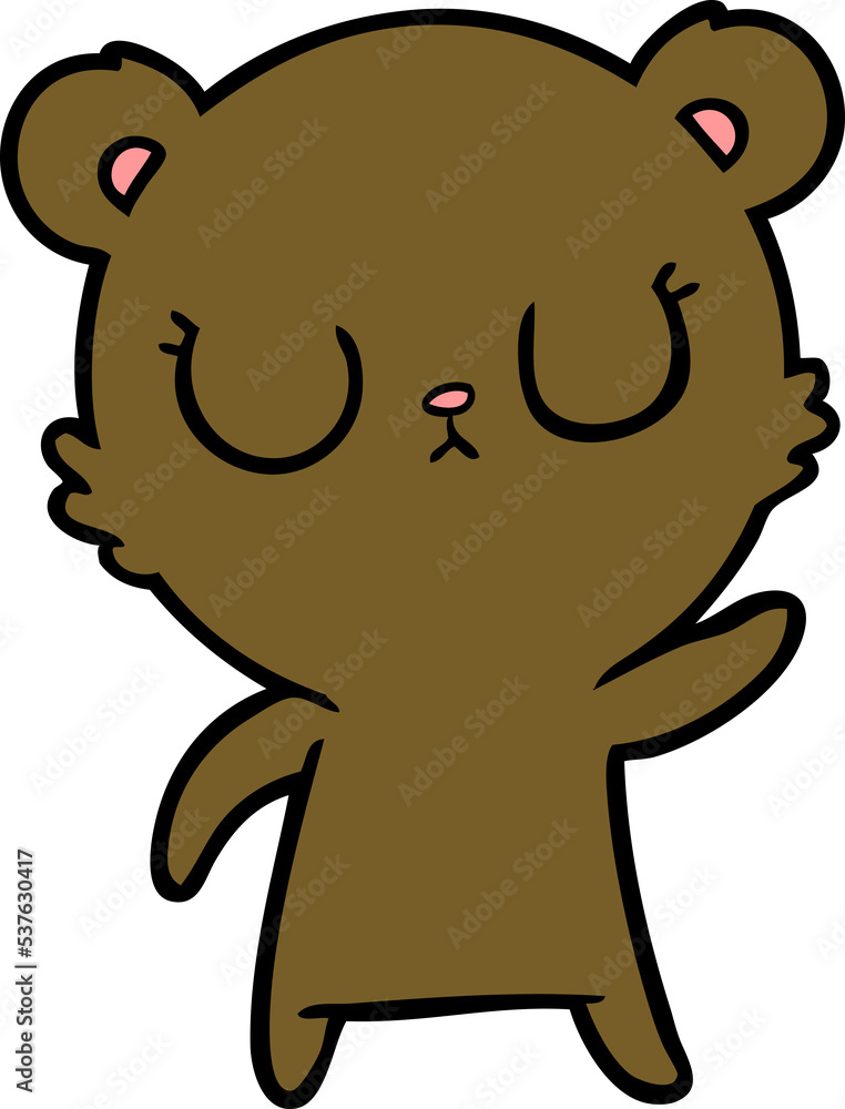 Fototapeta premium peaceful cartoon bear