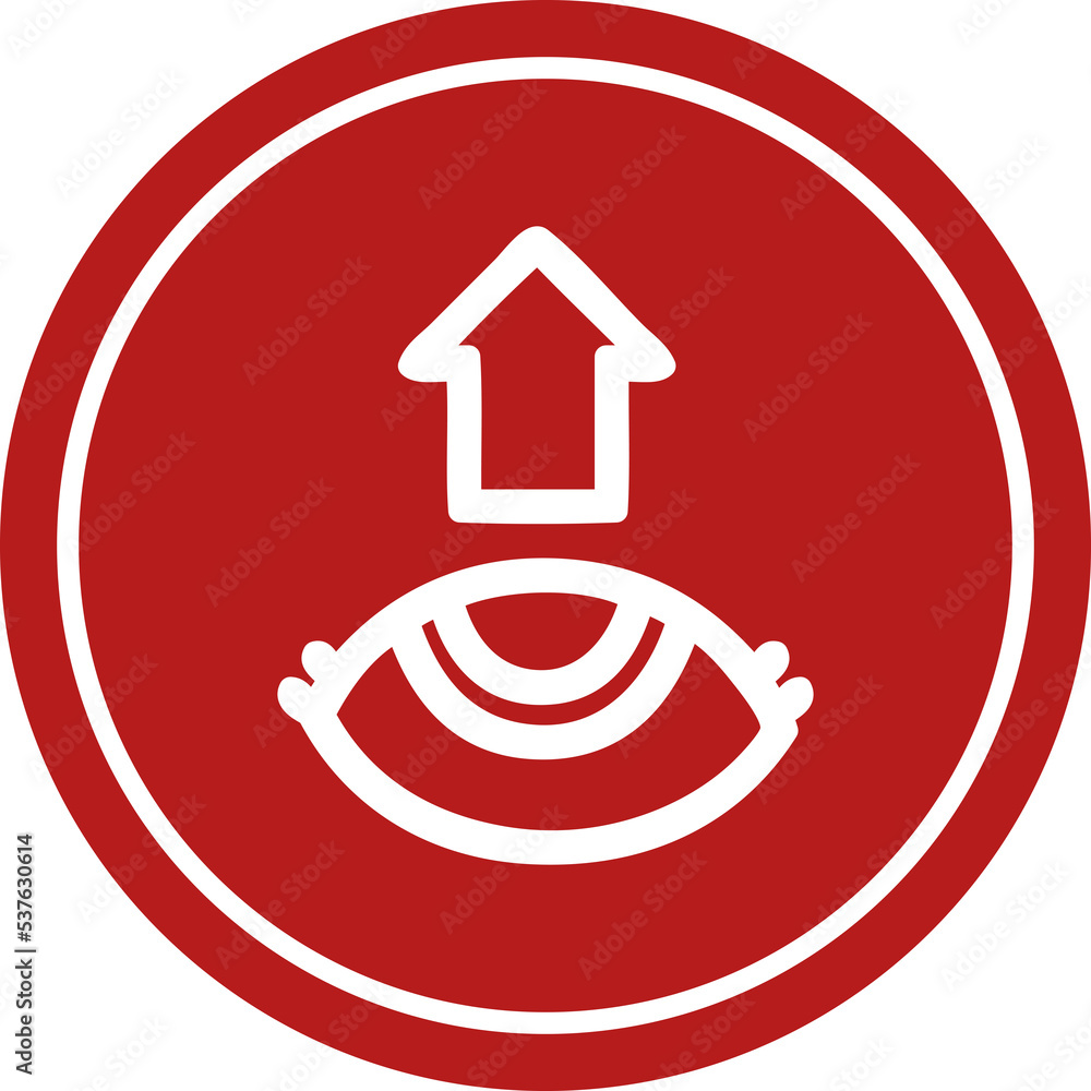 eye looking up circular icon symbol eye looking up circular icon symbol