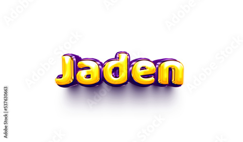names of boys English helium balloon shiny celebration sticker 3d inflated Jaden photo
