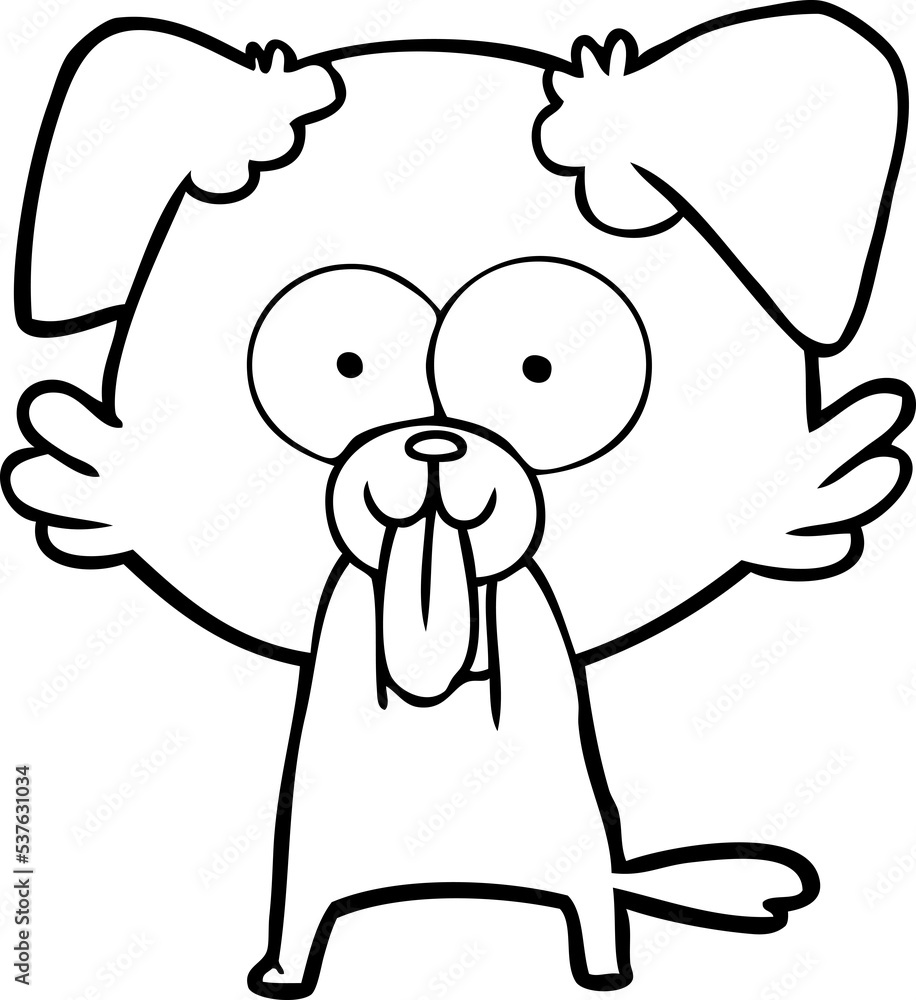 cartoon dog with tongue sticking out