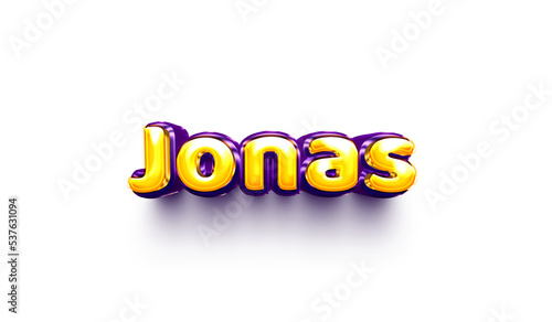 names of boys English helium balloon shiny celebration sticker 3d inflated Jonas