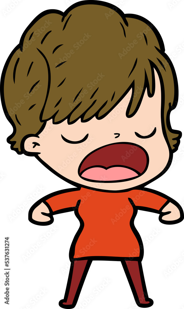 cartoon woman talking cartoon woman talking