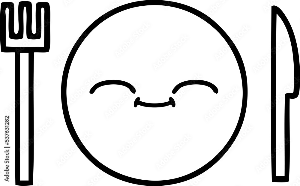 line drawing cartoon of a dinner plate line drawing cartoon of a dinner plate