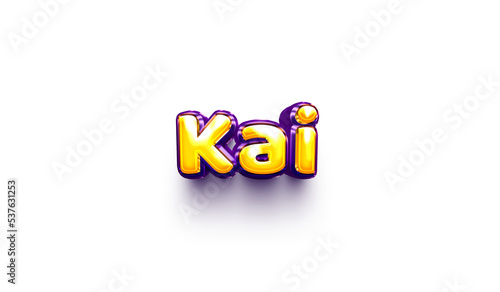 names of boys English helium balloon shiny celebration sticker 3d inflated Kai