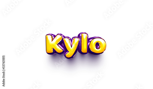 names of boys English helium balloon shiny celebration sticker 3d inflated Kylo photo