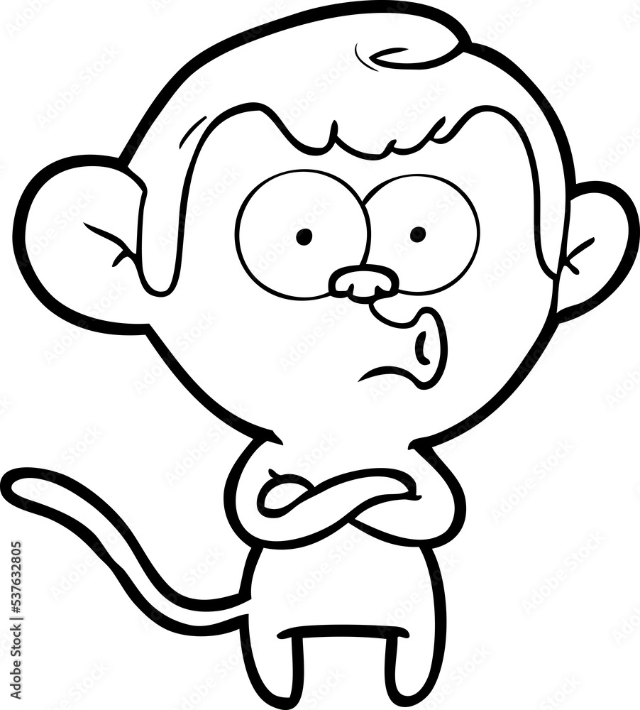 cartoon surprised monkey cartoon surprised monkey