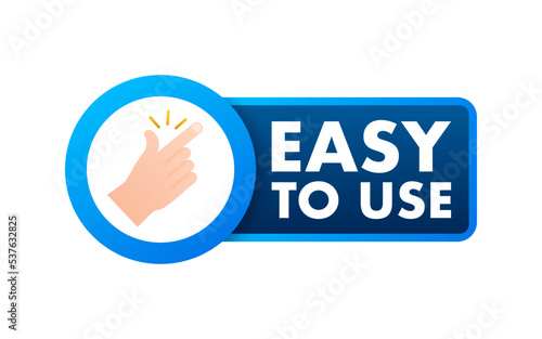 Easy to use Badge, icon, stamp, logo. Vector stock illustration.