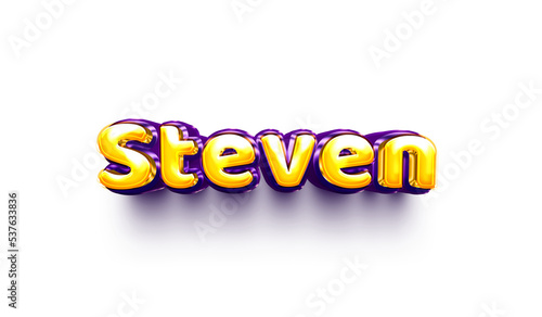 names of boys English helium balloon shiny celebration sticker 3d inflated Steven