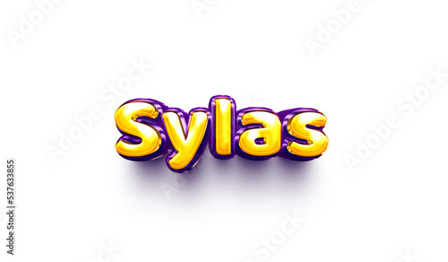 names of boys English helium balloon shiny celebration sticker 3d inflated Sylas