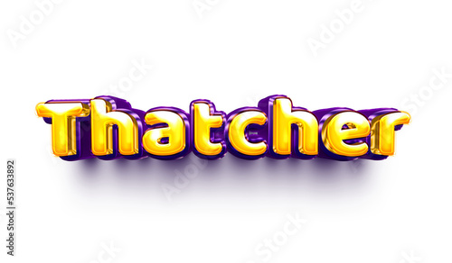 names of boys English helium balloon shiny celebration sticker 3d inflated Thatcher
