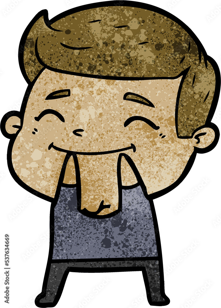 Obraz premium happy cartoon man