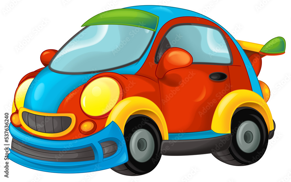 cool looking cartoon sports car isolated illustration for children cool looking cartoon sports car isolated illustration for children