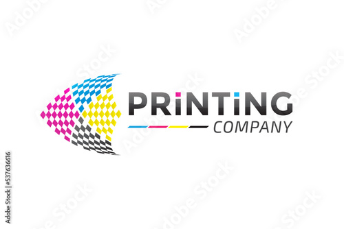 Abstract Printing Company Logo Design
