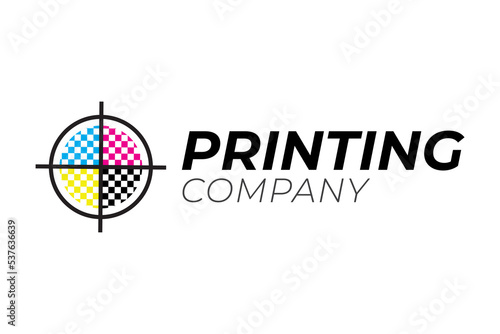 Printing Company Logo Design with Cross