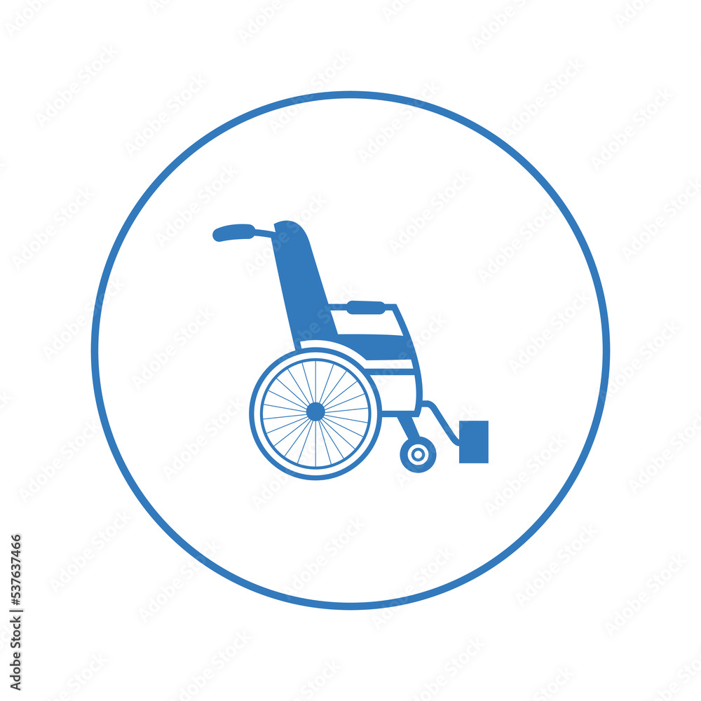 Handicap parking wheelchair icon | Circle version icon | Handicap parking wheelchair icon | Circle version icon |
