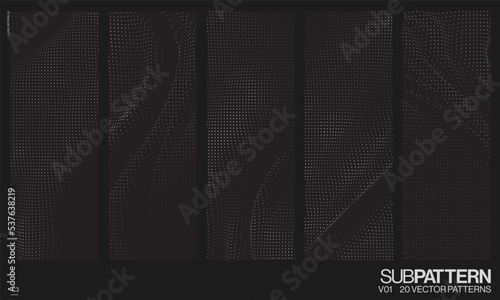 20 futuristic vector patterns, fluid design 