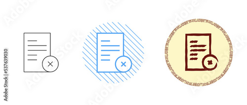 This is a set of contour and color icons of the examination form