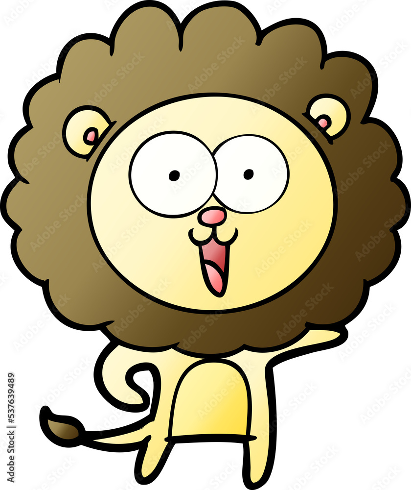 happy cartoon lion happy cartoon lion