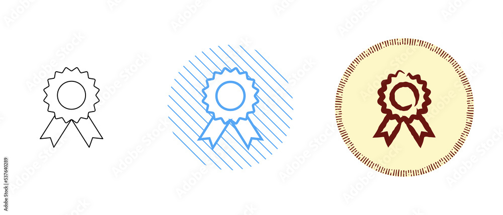 This is a set of contour and color icon badge This is a set of contour and color icon badge