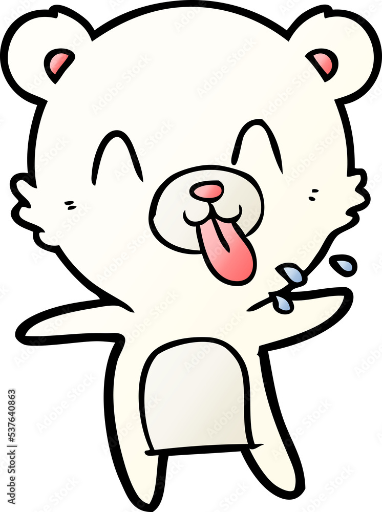 rude cartoon polar bear sticking out tongue rude cartoon polar bear sticking out tongue