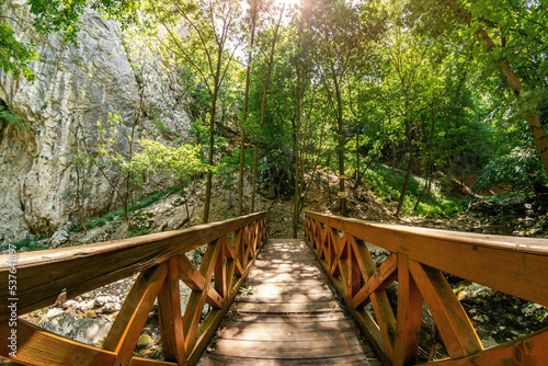 Prerasts of Vratna or Vratna Gates are three natural stone bridges on the Miroc mountain in Serbia photo