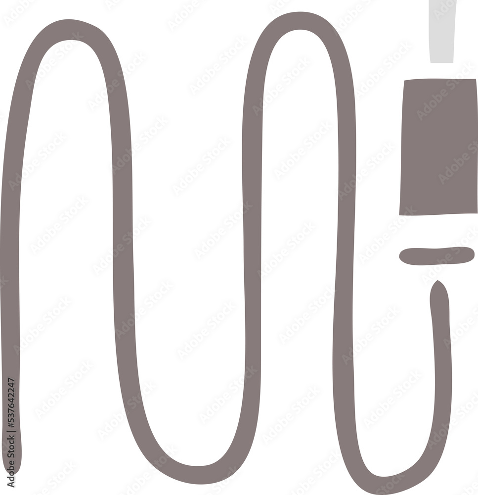 flat color retro cartoon of a audio wire flat color retro cartoon of a audio wire
