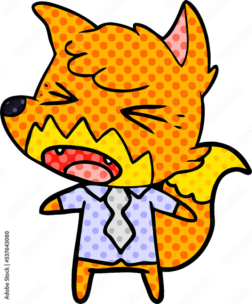 angry cartoon fox boss angry cartoon fox boss