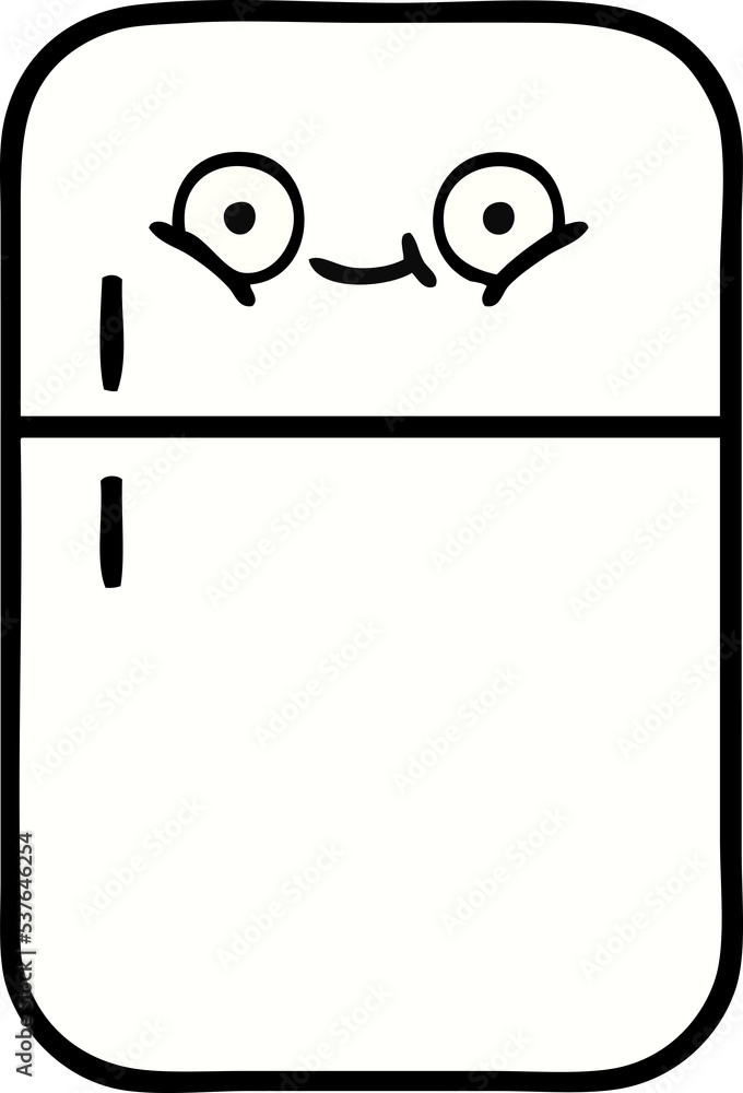 cute cartoon of a fridge freezer cute cartoon of a fridge freezer